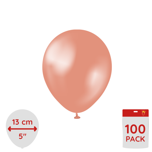 Latexballoons - Metallic Rose Gold 13 cm 100-pack