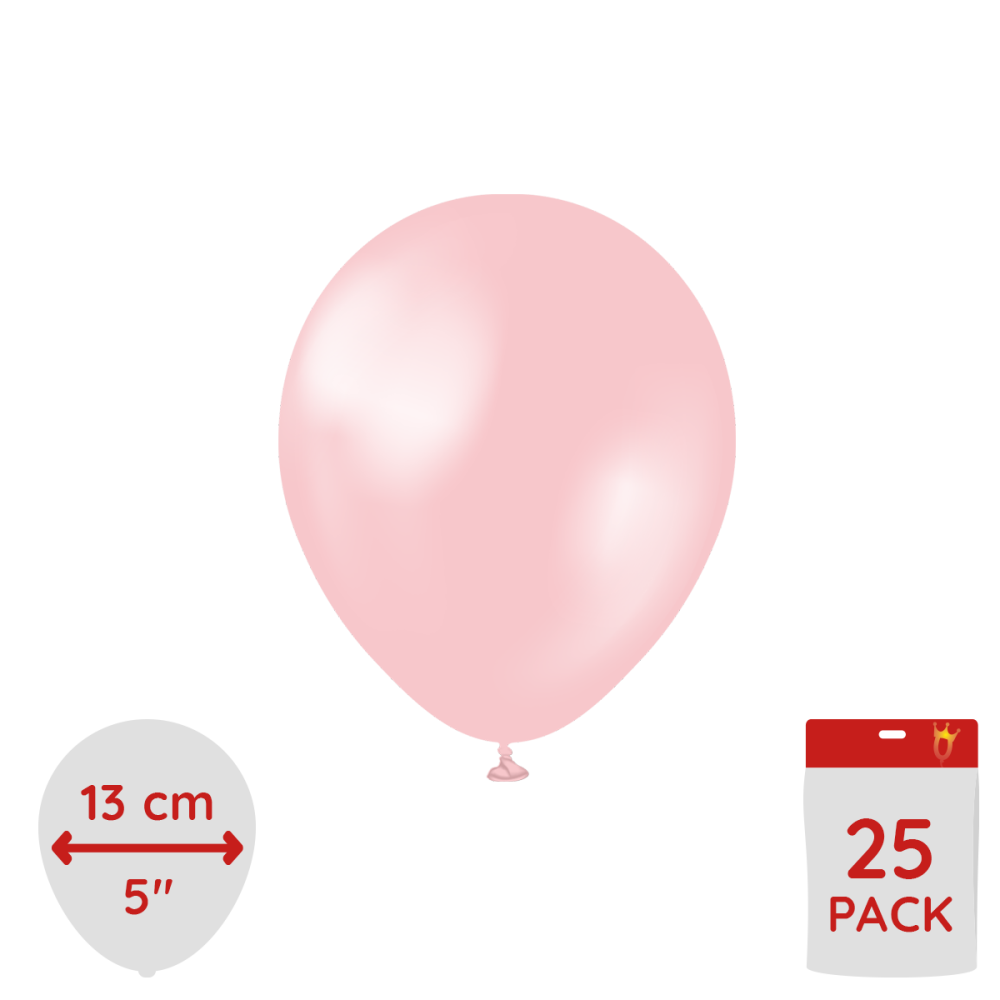 Latexballoons - Pearl Pink 13 cm 25-pack
