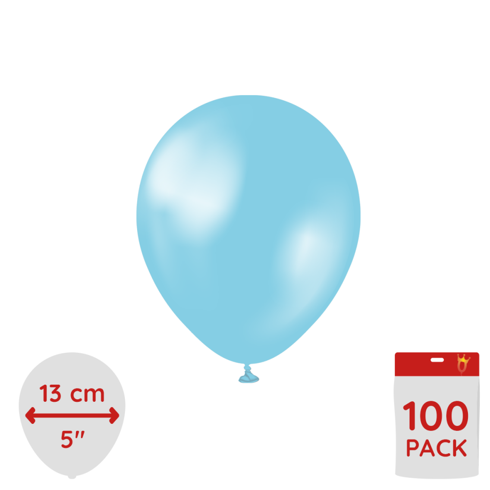 Latexballoons - Pearl Sky Blue 13 cm 100-pack