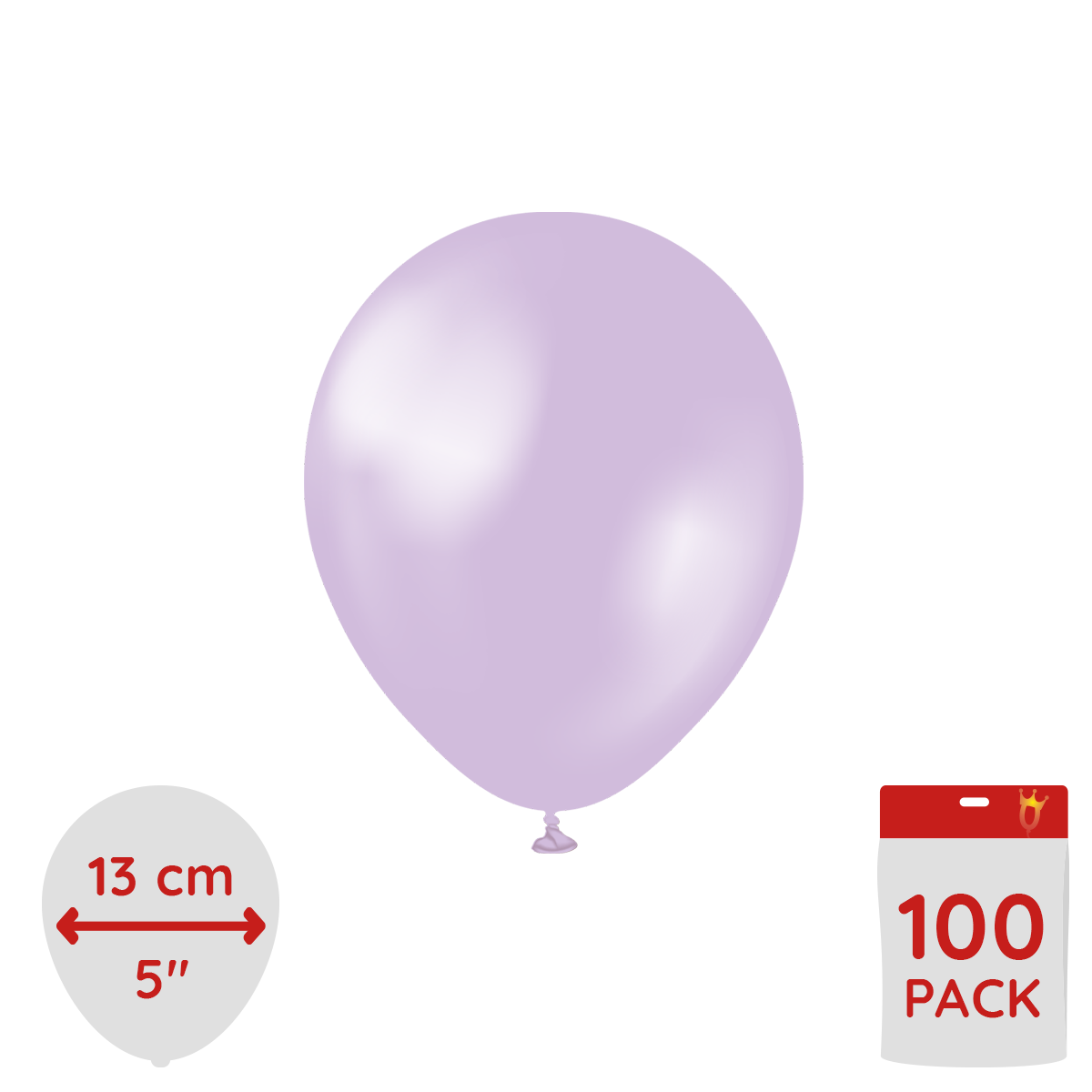 Latexballoons - Pearl Lilac 13 cm 100-pack