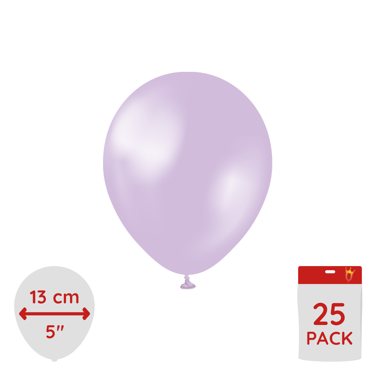 Latexballoons - Pearl Lilac 13 cm 25-pack