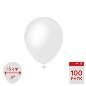 Latexballoons - Opaque Satin Snow White 13 cm 100-pack