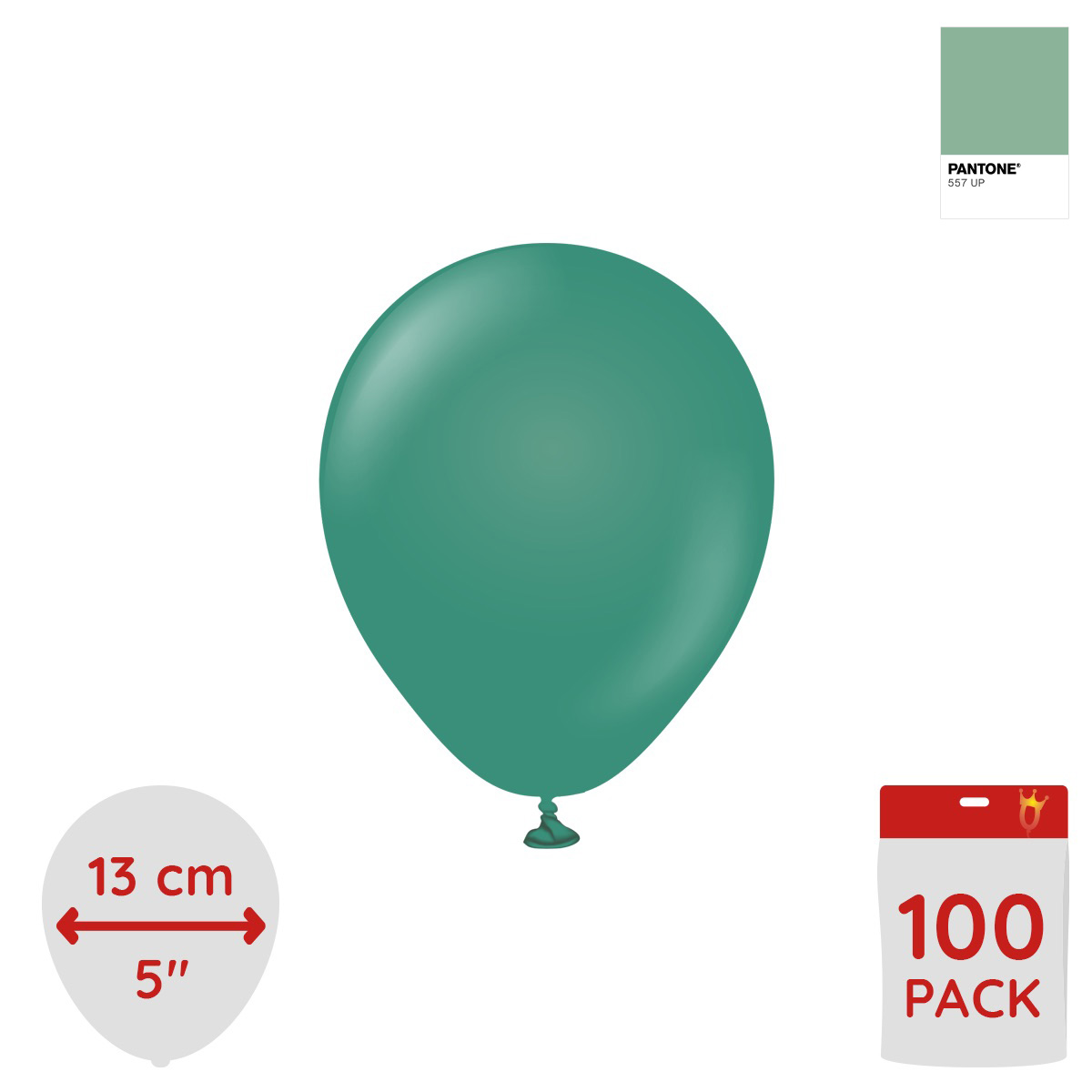Latexballoons - Sage 13 cm 100-pack