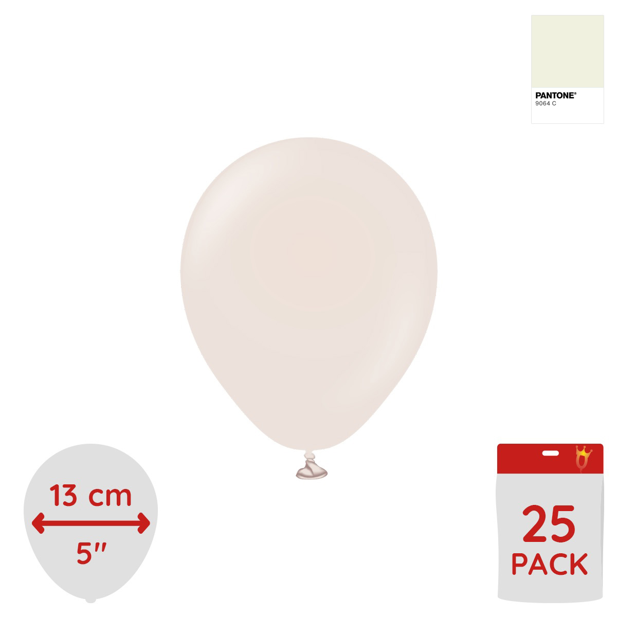 Latexballoons - White Sand 13 cm 25-pack