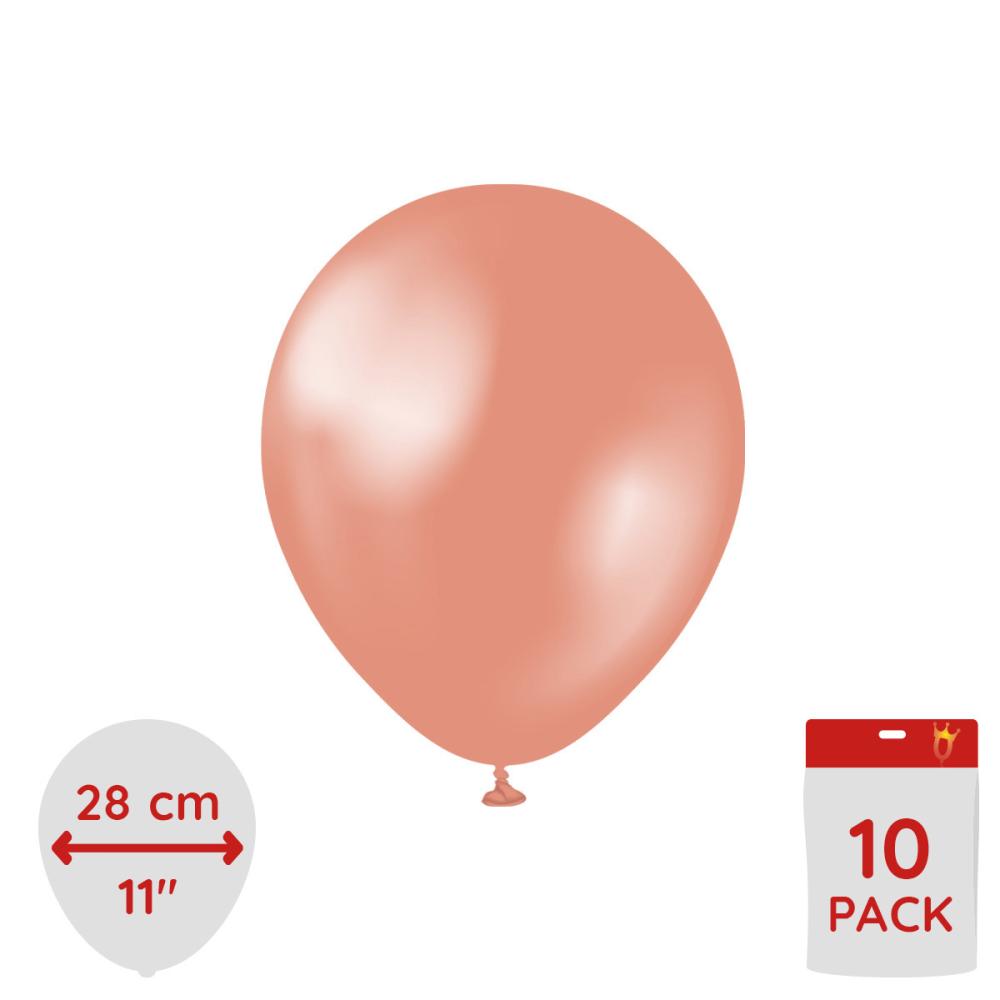 Latexballoons - Metallic Rose Gold 28 cm 10-pack