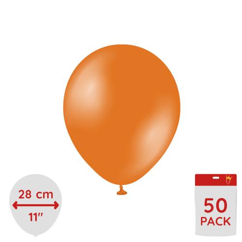 Latexballoons - Metallic Orange 28 cm 50-pack