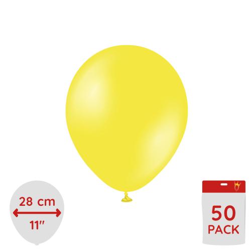 Latexballoons - Metallic Yellow 28 cm 50-pack