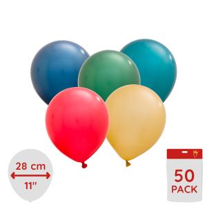 Latexballoons - Metallic X-mas assorted 28 cm 50-pack