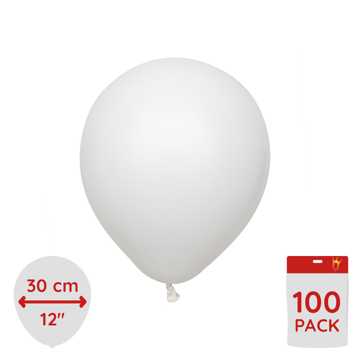 Latexballoons - White 30 cm 100-pack