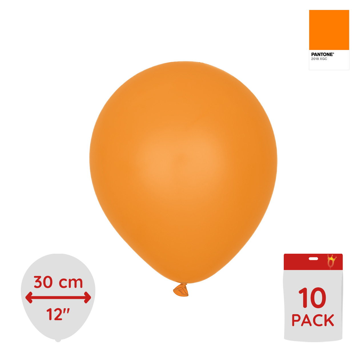 Latexballoons - Orange 30 cm 10-pack