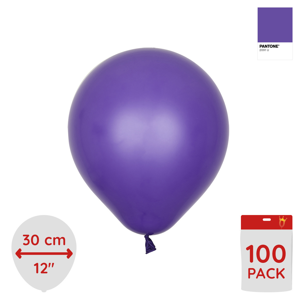Latexballoons - Violet 30 cm 100-pack