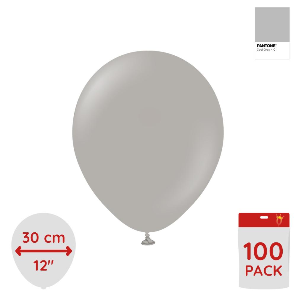 Latexballoons - Grey 30 cm 100-pack