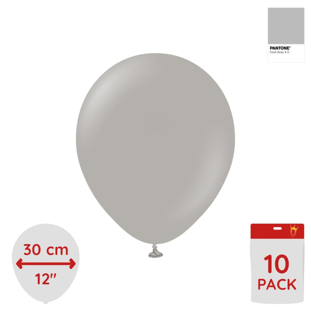 Latexballoons - Grey 30 cm 10-pack