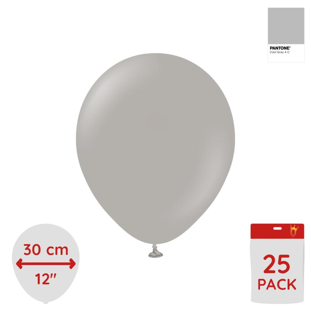 Latexballoons - Grey 30 cm 25-pack