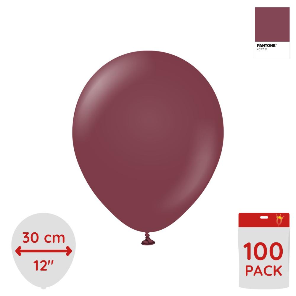 Latexballoons - Burgundy 30 cm 100-pack
