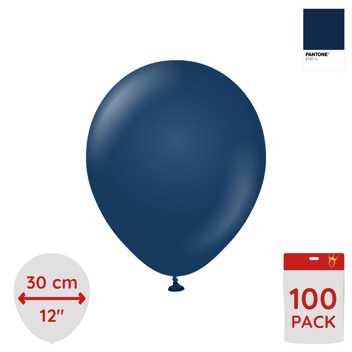 Latexballoons - Navy 30 cm 100-pack