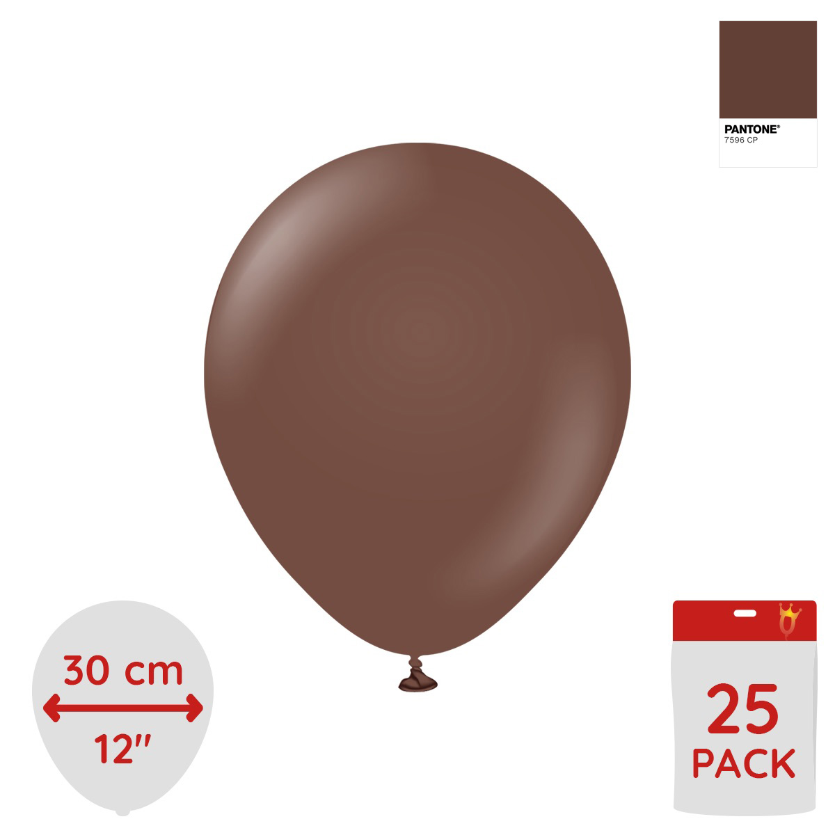 Latexballoons - Chocolate Brown 30 cm 25-pack