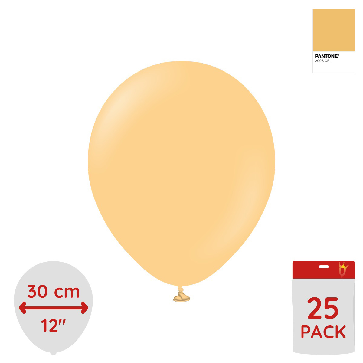 Latexballoons - Peach 30 cm 25-pack