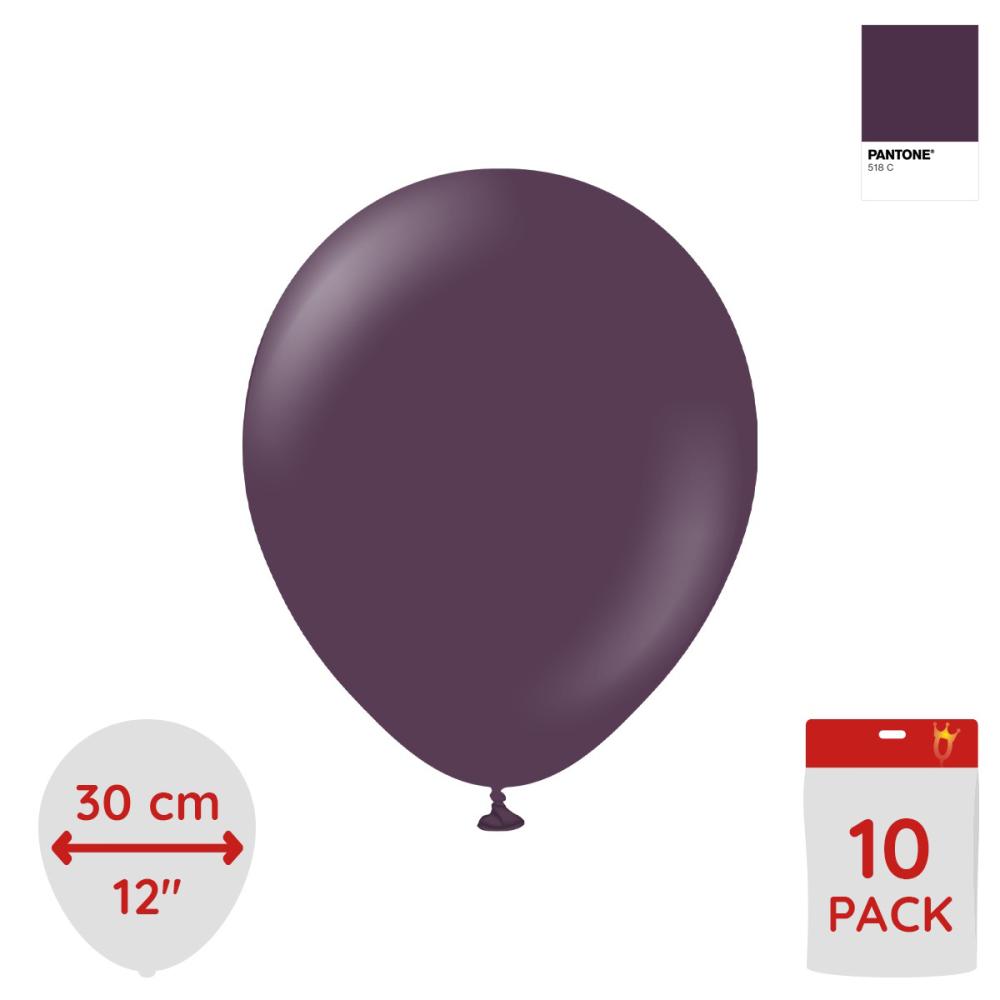 Latexballoons - Plum 30 cm 10-pack
