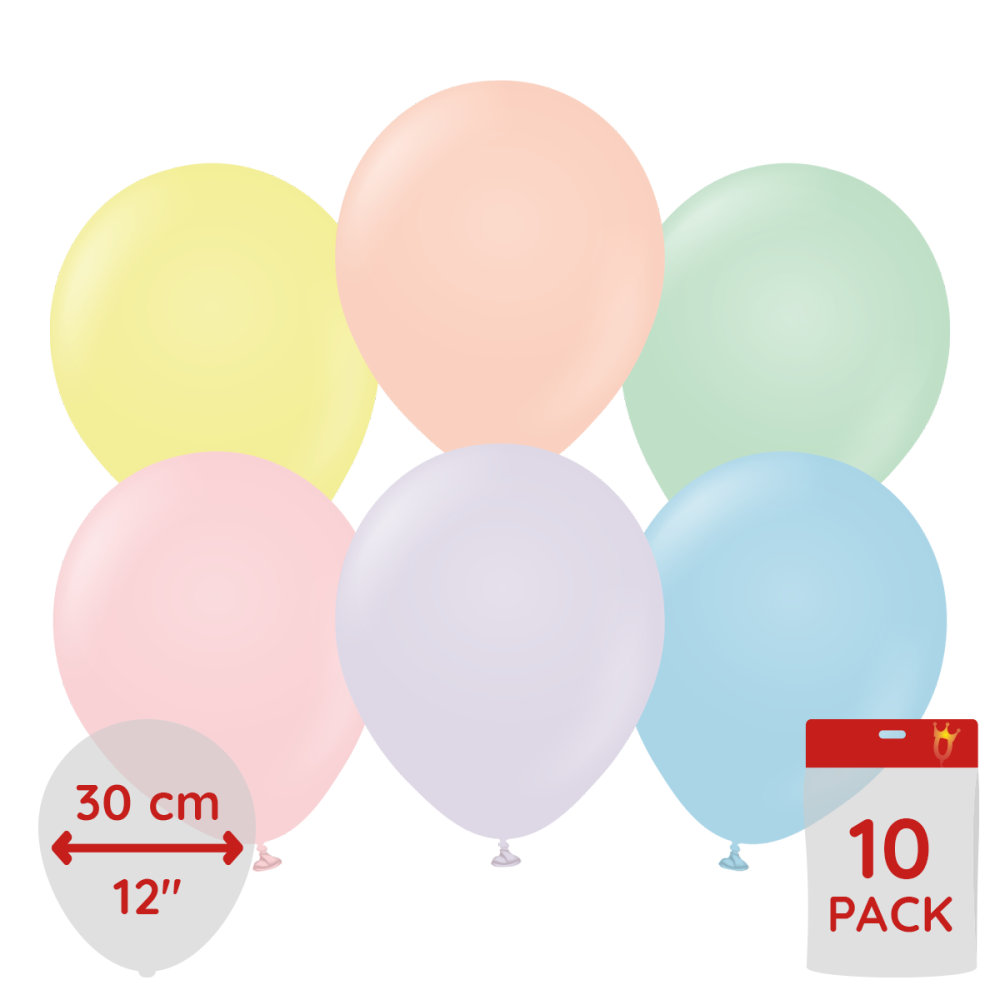 Latexballoons - Assorted Macaron Colors 30 cm 10-pack