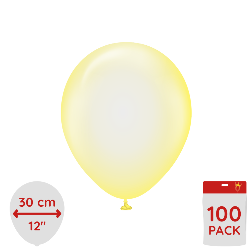Latexballoons - Yellow Pure Crystal 30 cm 100-pack
