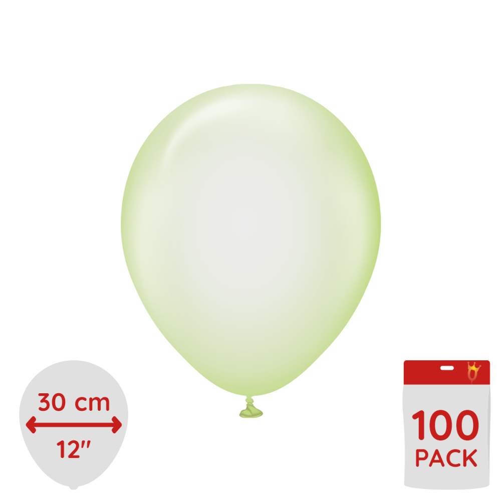 Latexballoons - Green Pure Crystal 30 cm 100-pack