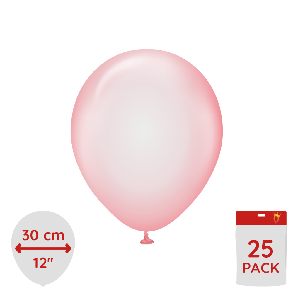 Latexballoons - Red Pure Crystal 30 cm 25-pack