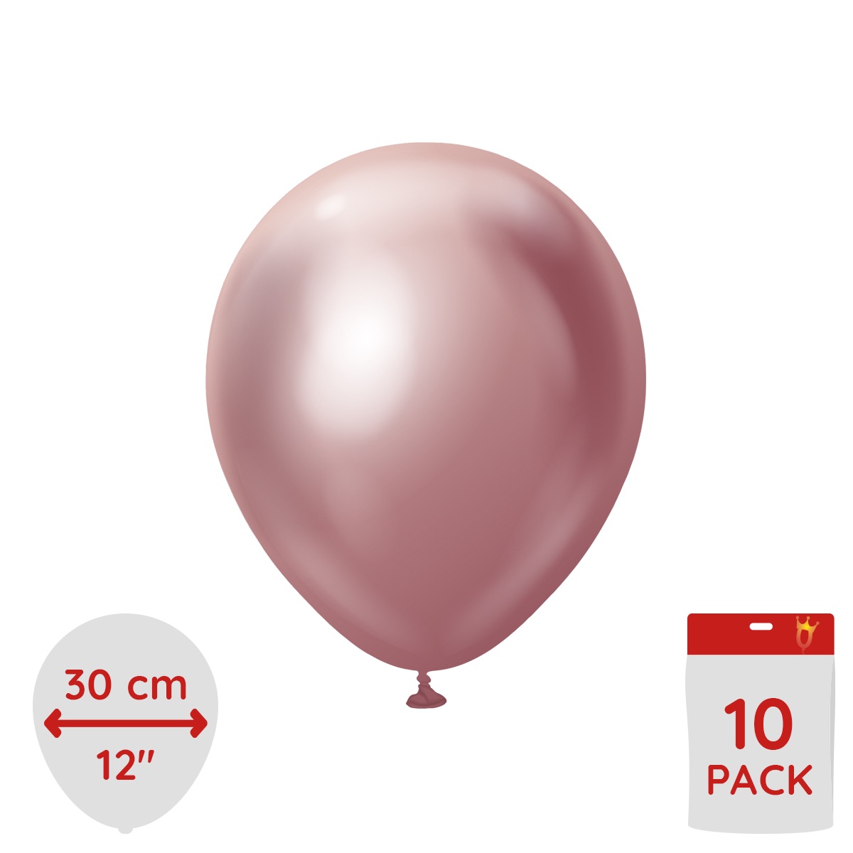 Latexballoons - Pink Chrome 30 cm 10-pack