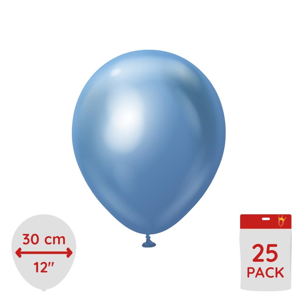 Latexballoons - Blue Chrome 30 cm 25-pack