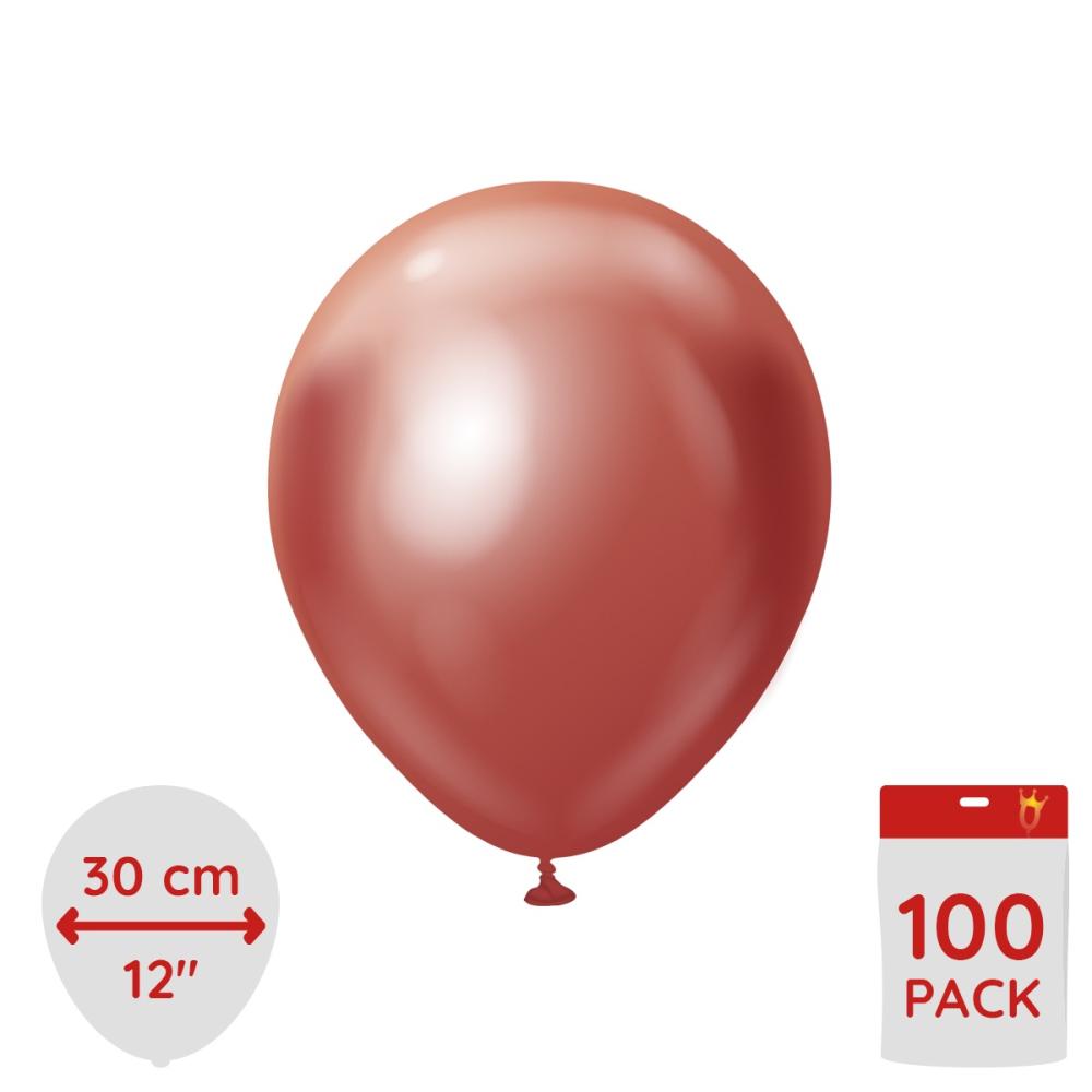 Latexballoons - Red Chrome 30 cm 100-pack