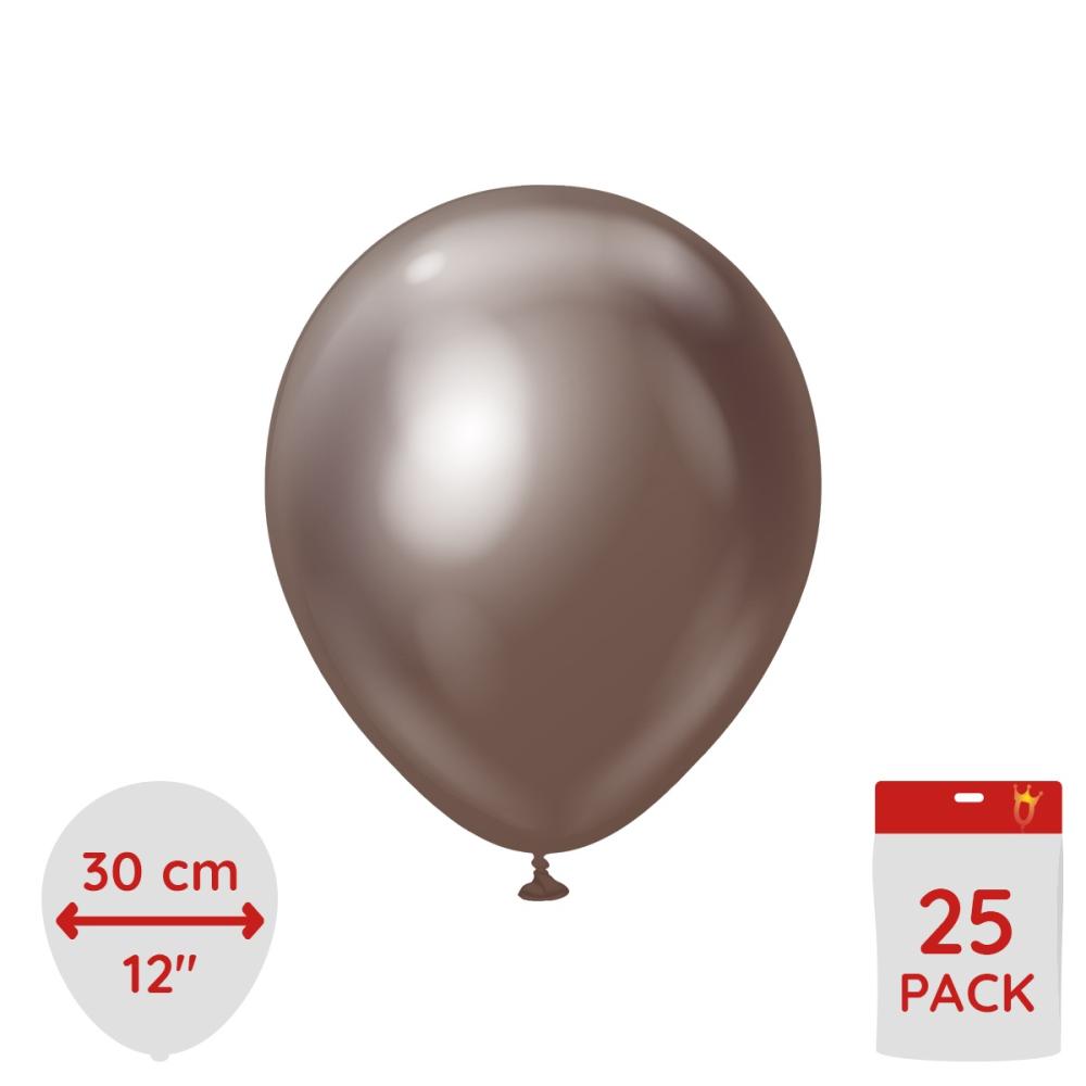 Latexballoons - Chocolate Chrome 30 cm 25-pack