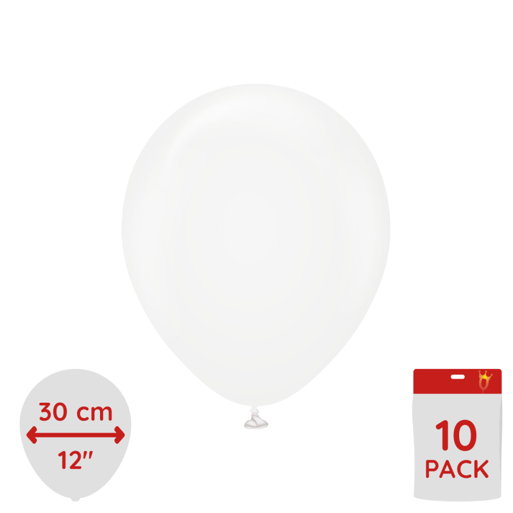 Latexballoons - Crystal Transparent 30 cm 10-pack