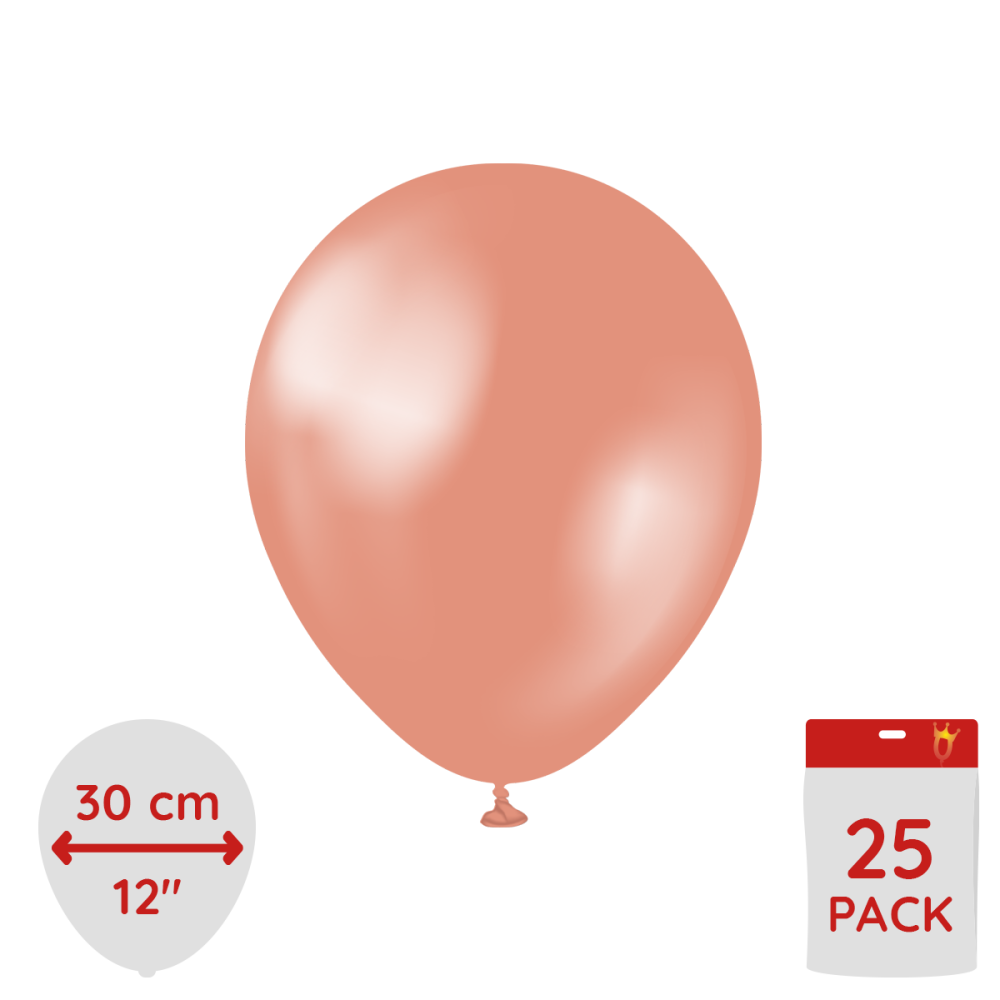 Latexballoons - Metallic Rose Gold 30 cm 25-pack
