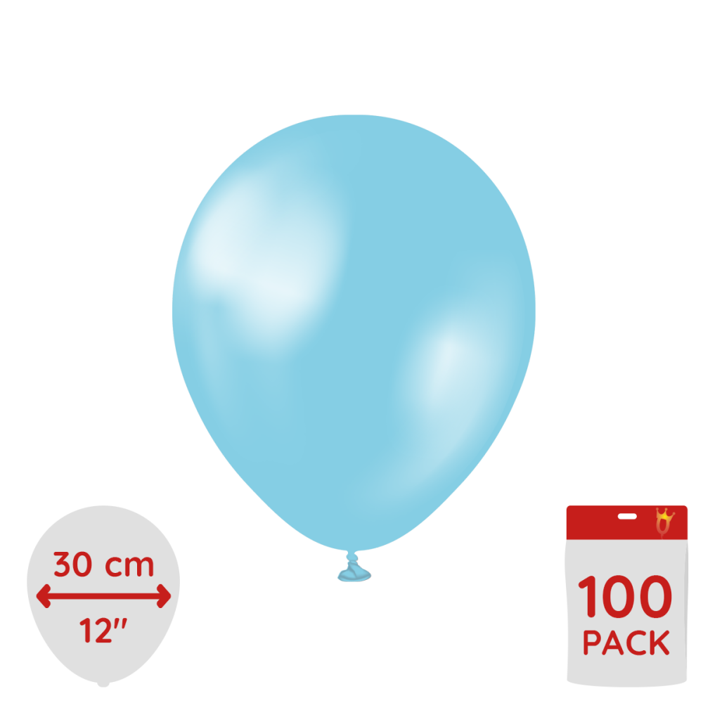 Latexballoons - Pearl Sky Blue 30 cm 100-pack