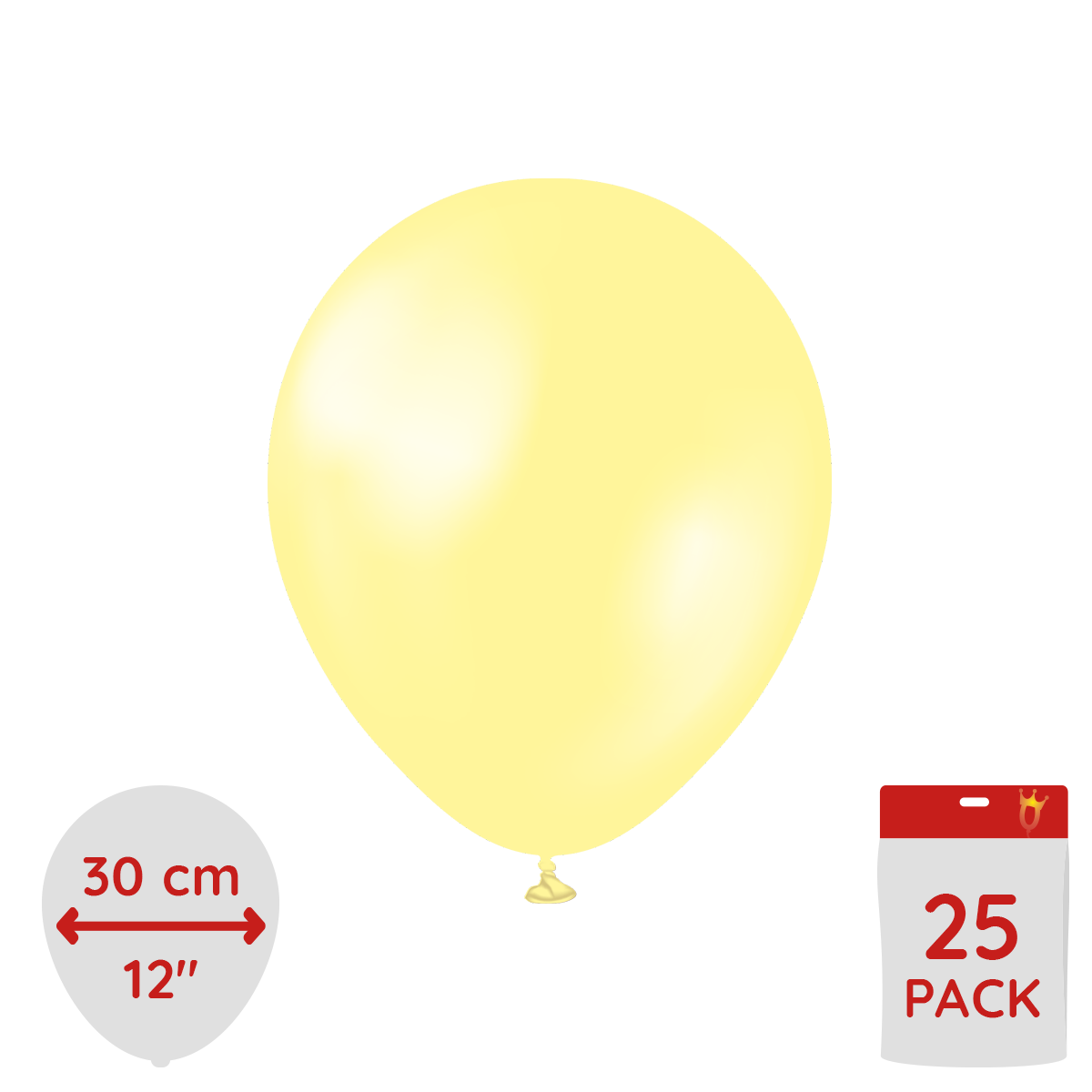 Latexballoons - Pearl Lemon 30 cm 25-pack