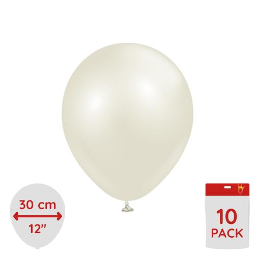 Latexballoons - Aura Ivory White 30 cm - 10-pack