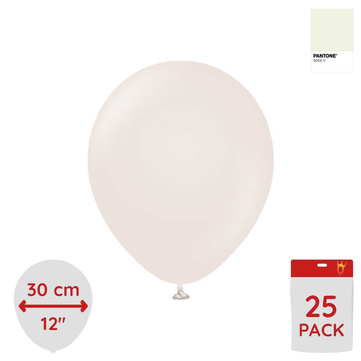 Latexballoons - White Sand 30 cm 25-pack