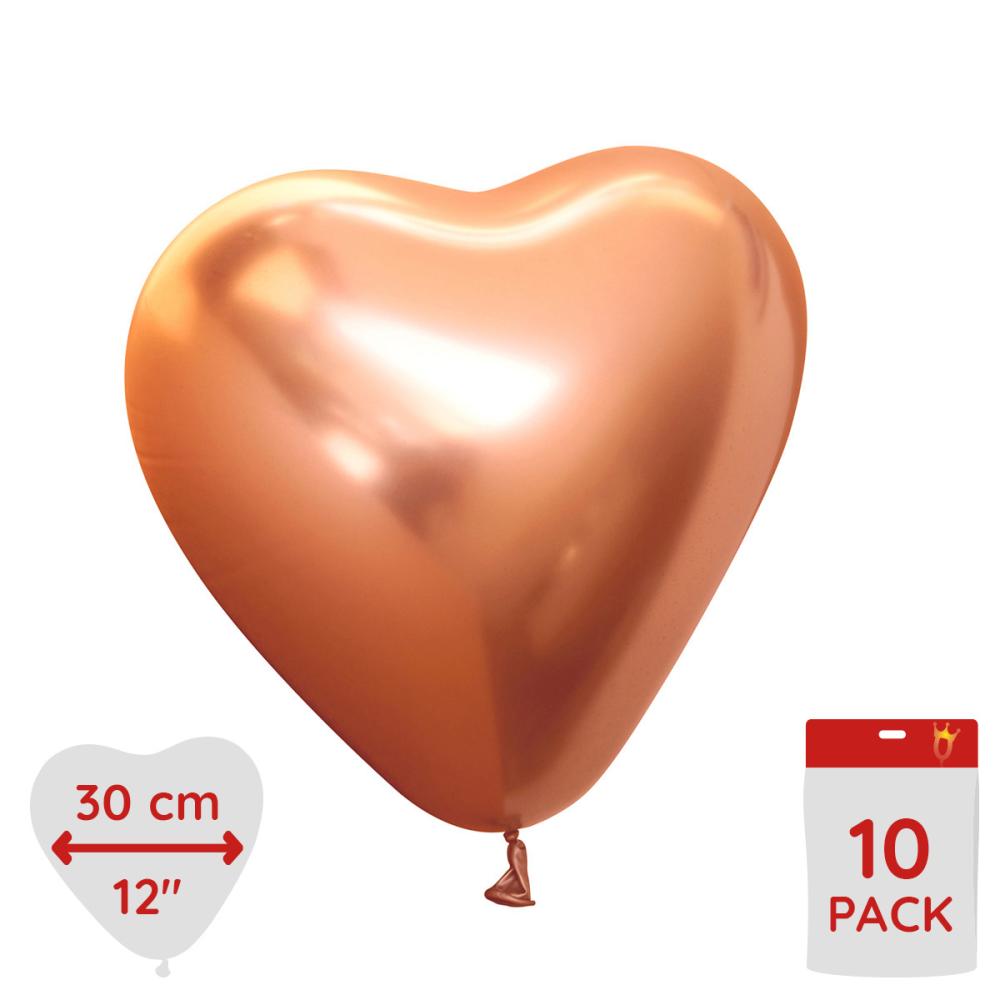 Latex Hearts - Copper Chrome 10-pack