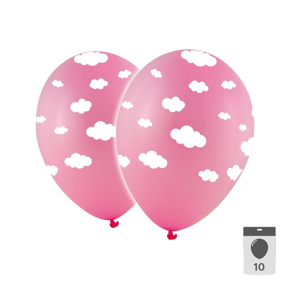 Latexballonger - Rosa Moln 10-pack