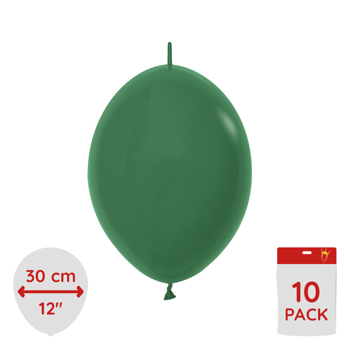 Link balloons - Dark Green 30 cm 10-pack