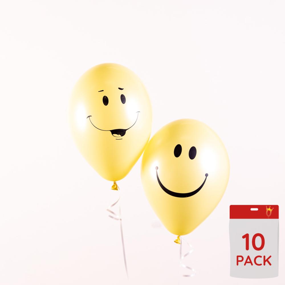 Latexballonger - Smiley 10-pack