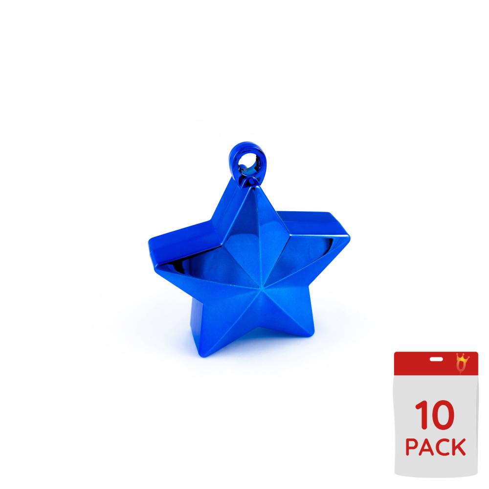 Ballongtyngder - Stjärnor Blå 160g 10-pack