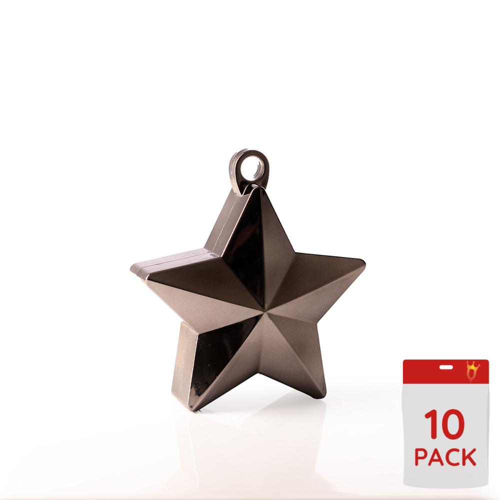 Ballongtyngder - Stjärnor Space Grey Metallic 160g 10-pack