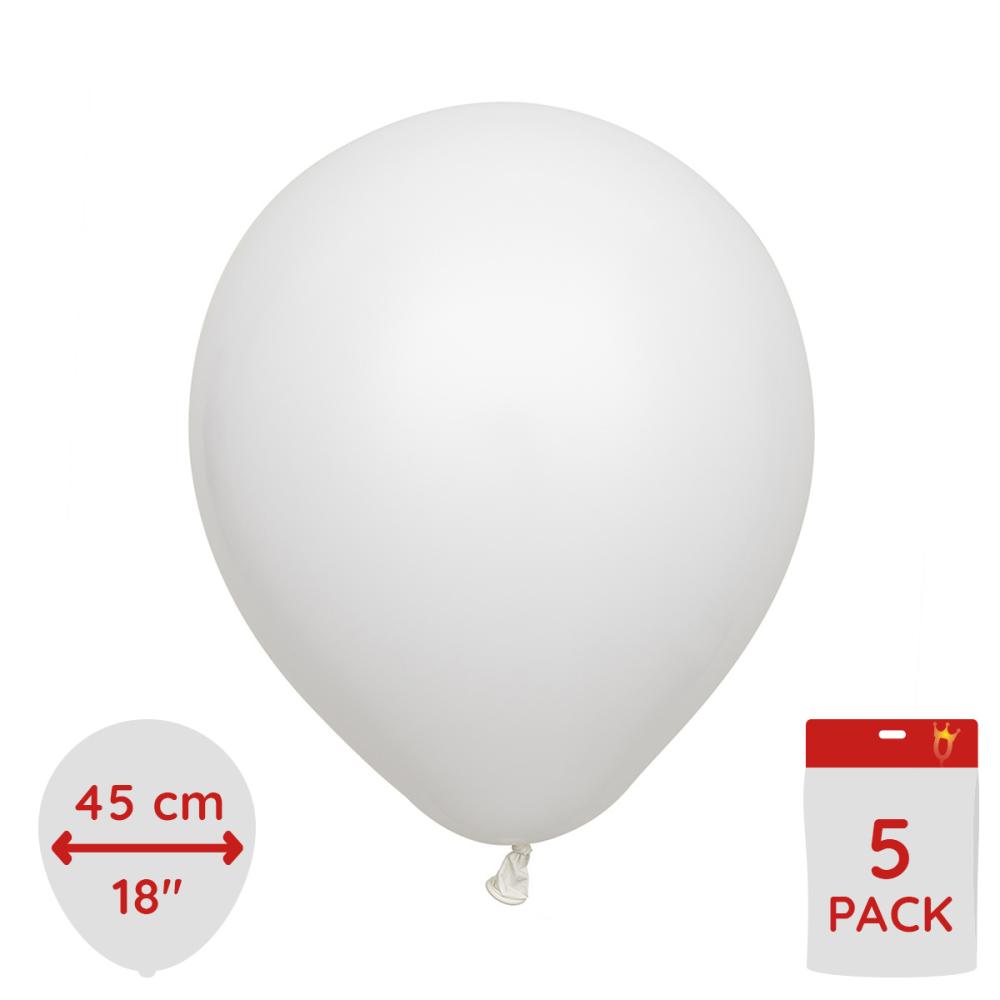 Latexballoons - White 45 cm 5-pack