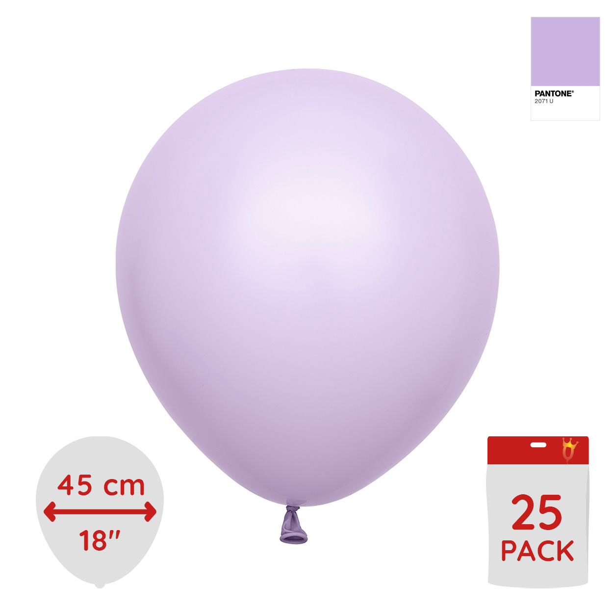 Latexballoons - Lilac 45 cm 25-pack