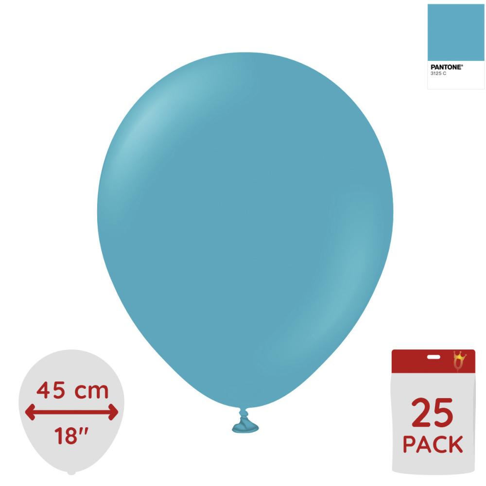 Latexballoons - Turquoise 45 cm 25-pack