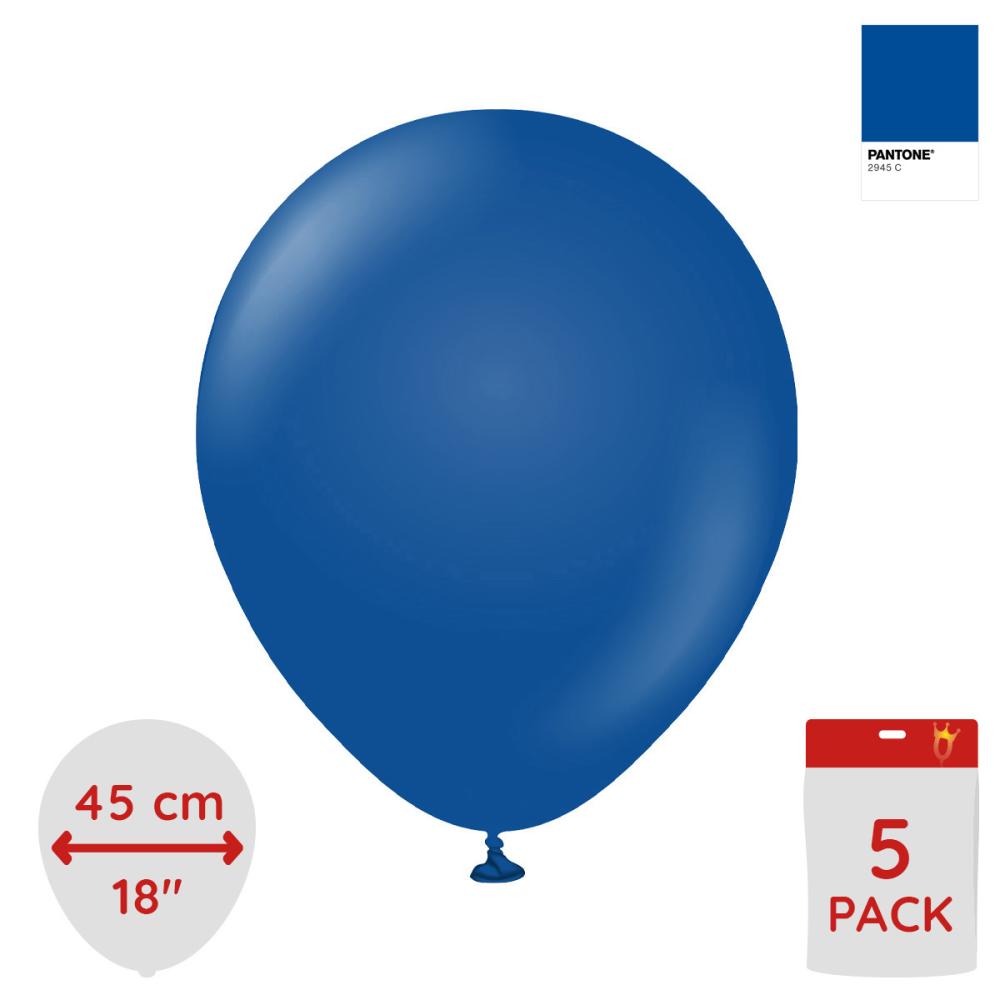 Latexballoons - Dark Blue 45 cm 5-pack