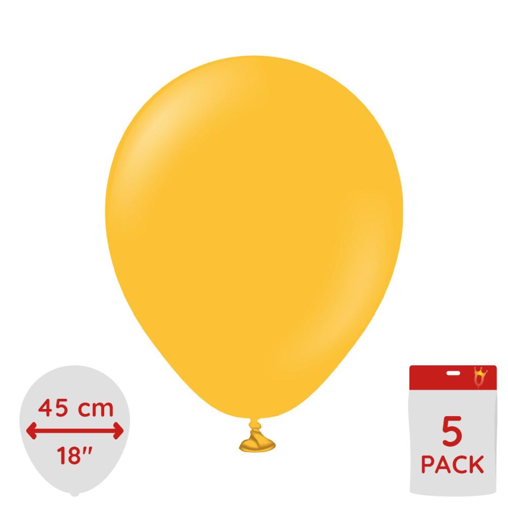 Latexballoons - Amber 45 cm 5-pack