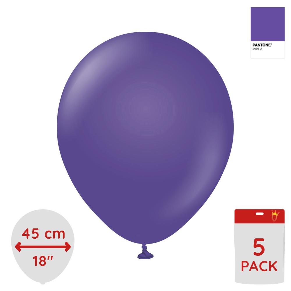 Latexballoons - Violet 45 cm 5-pack
