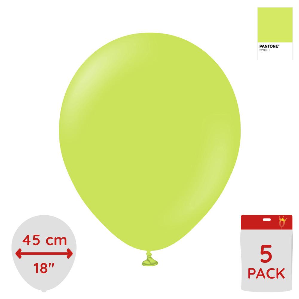Latexballoons - Lime Green 45 cm 5-pack